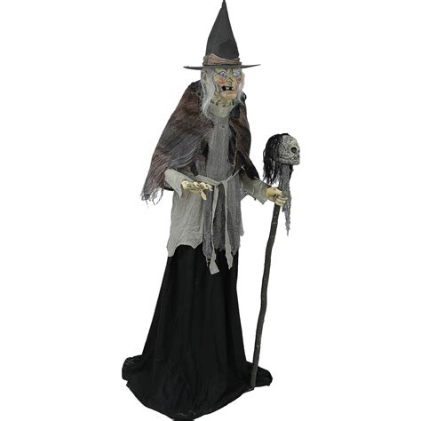Lunging witch spooky prop